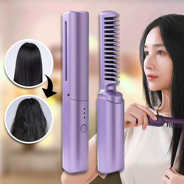 Plancha de pelo recargable 2 en 1 + Peine | MINIGLAM