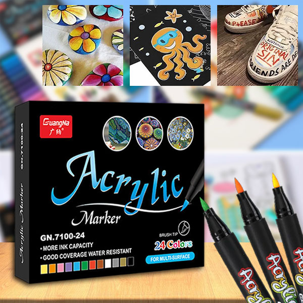 Juego de 12 rotuladores acrílicos | ACRYLICPENS