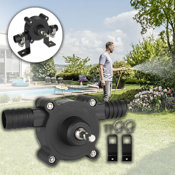 Bomba de Agua Accionada por Taladro - 20-30 L/min, 12x6x4 cm | ROTOPUMP