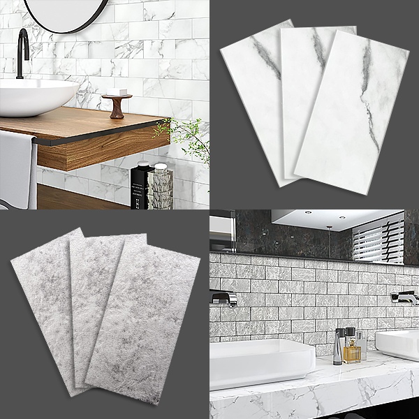3D Azulejos de Pared Adhesivos - Paquete de 10, Piedra o Granito | INSTATILE