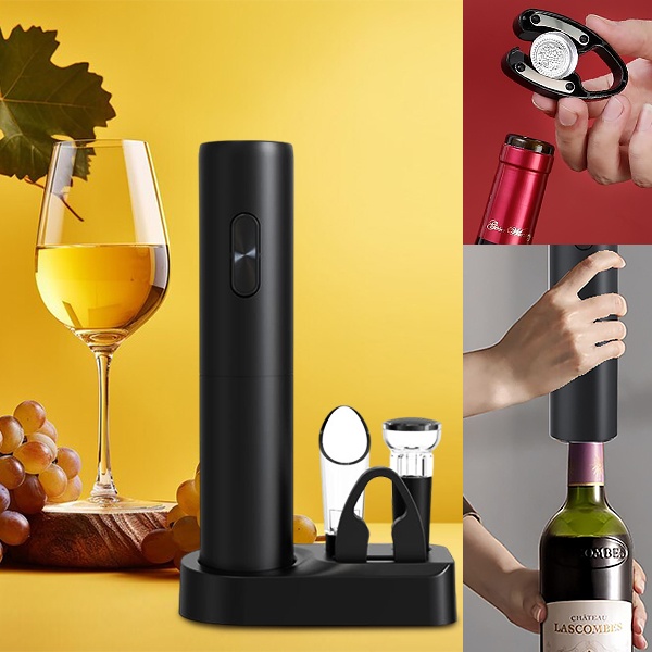 Set de Sacacorchos Eléctrico 5 en 1 | VINOCORK