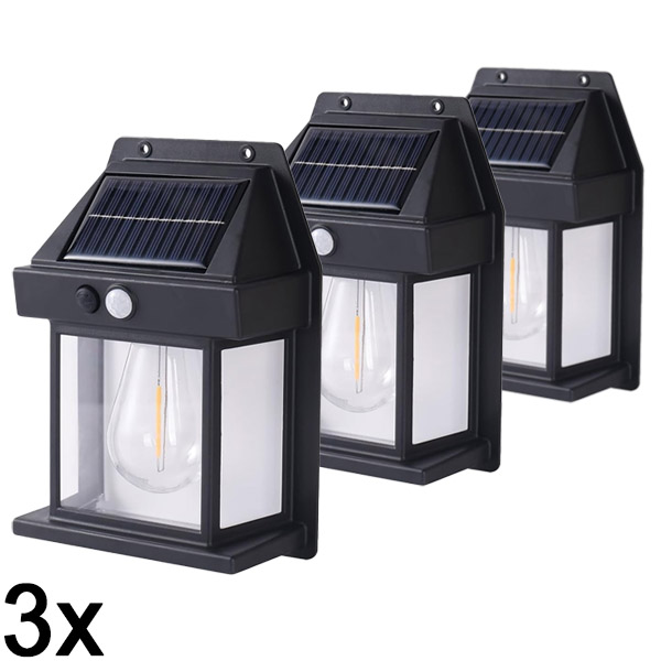3x Luz solar para exterior – no requiere cableado | FLUXLAMP