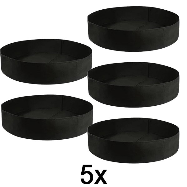 5x Cama de jardín elevada de tela – 90 x 30 cm, fieltro transpirable | PLANTIE
