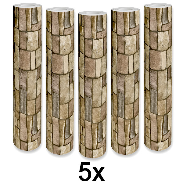 5x Panel de Pared 3D Adhesivo Ladrillo | WALLCORWRAP