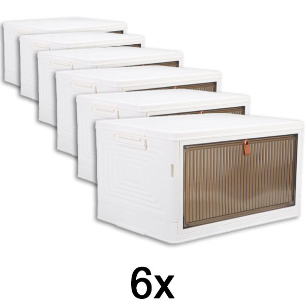6x Caja de almacenamiento con tapa – lista en 2 minutos, sin herramientas | ORGABOX