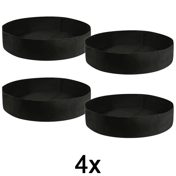 4x Cama de jardín elevada de tela – 90 x 30 cm, fieltro transpirable | PLANTIE