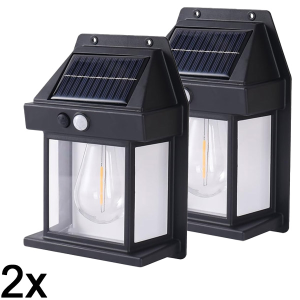 2x Luz solar para exterior – no requiere cableado | FLUXLAMP