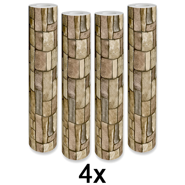 4x Panel de Pared 3D Adhesivo Ladrillo | WALLCORWRAP