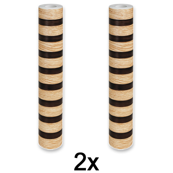 2x Panel de pared autoadhesivo con efecto madera | LINEWALL