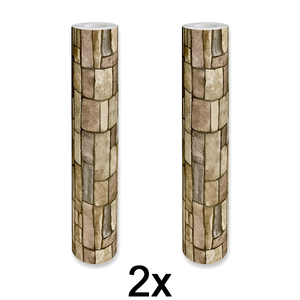 2x Panel de Pared 3D Adhesivo Ladrillo | WALLCORWRAP