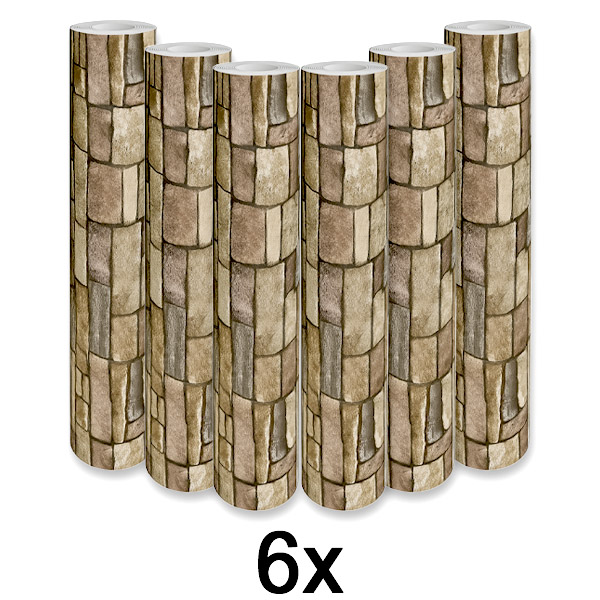 6x Panel de Pared 3D Adhesivo Ladrillo | WALLCORWRAP