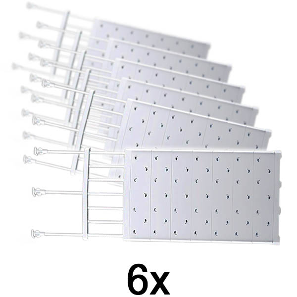6x Estante extensible a presión (48-80 cm, Sin taladrar) | SHELFEXPEND