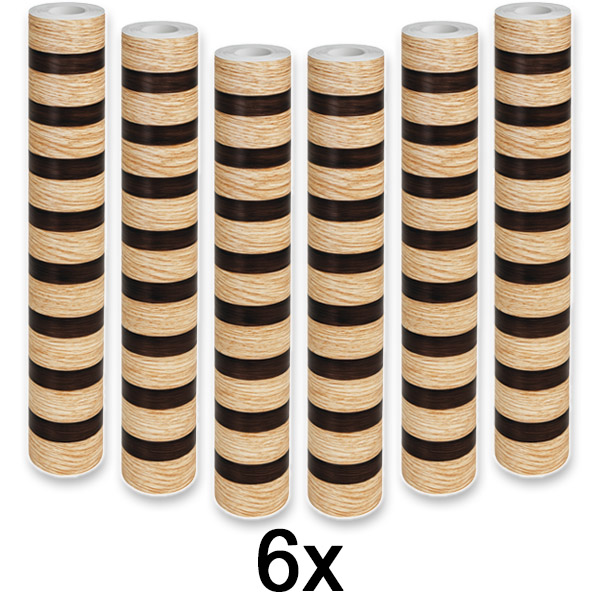 6x Panel de pared autoadhesivo con efecto madera | LINEWALL