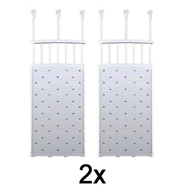 2x Estante extensible a presión (48-80 cm, Sin taladrar) | SHELFEXPEND