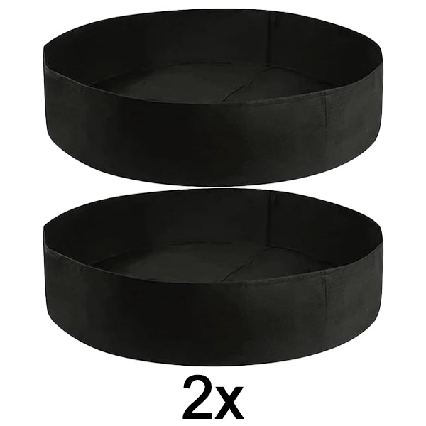 2x Cama de jardín elevada de tela – 90 x 30 cm, fieltro transpirable | PLANTIE