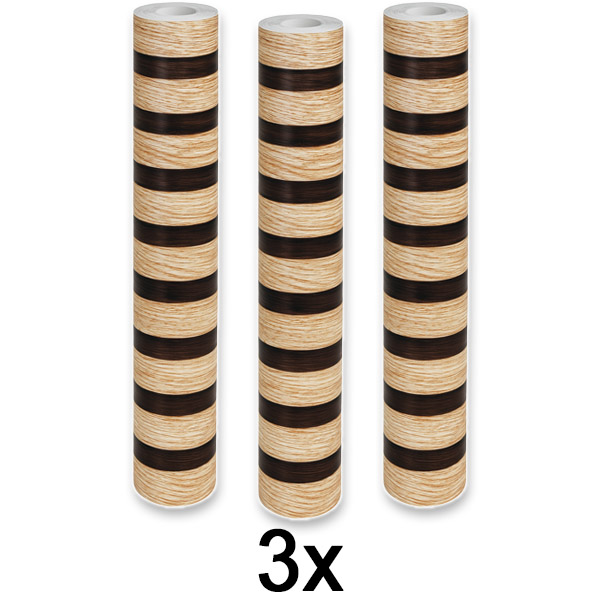 3x Panel de pared autoadhesivo con efecto madera | LINEWALL