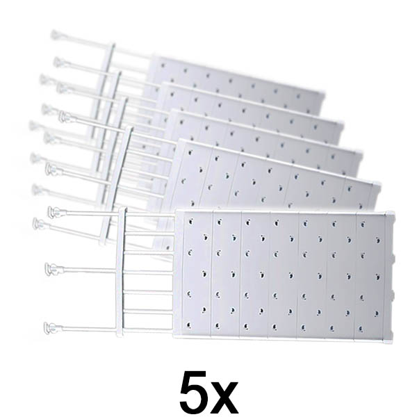5x Estante extensible a presión (48-80 cm, Sin taladrar) | SHELFEXPEND
