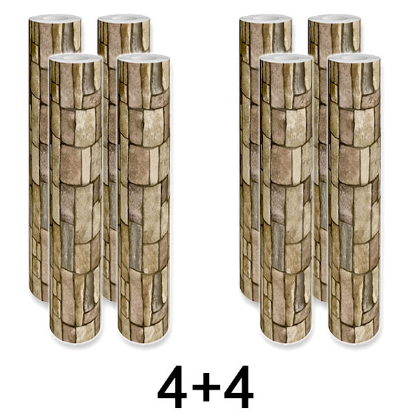 4x 1+1 GRATIS Panel de Pared 3D Adhesivo Ladrillo | WALLCORWRAP