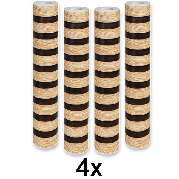 4x Panel de pared autoadhesivo con efecto madera | LINEWALL