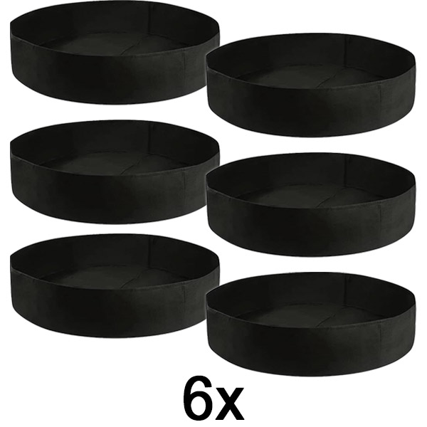 6x Cama de jardín elevada de tela – 90 x 30 cm, fieltro transpirable | PLANTIE