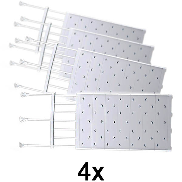 4x Estante extensible a presión (48-80 cm, Sin taladrar) | SHELFEXPEND