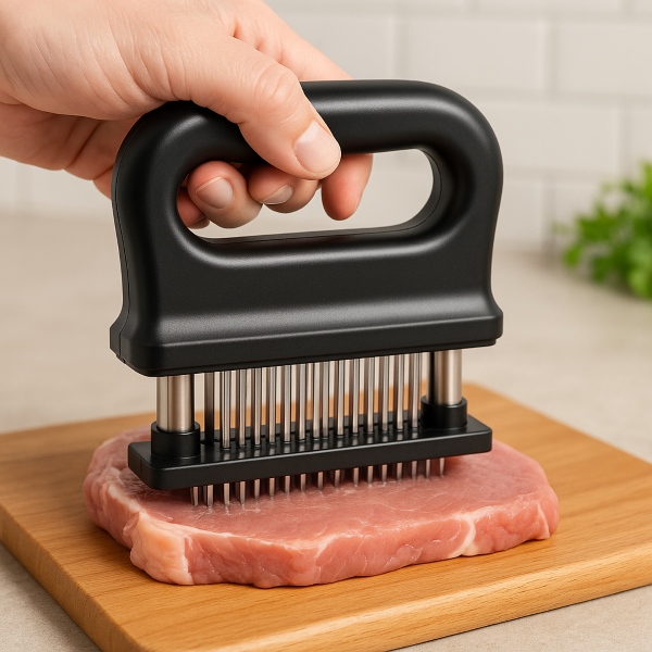 Ablandador de carne - 48 cuchillas, con muelle, cubierta de seguridad | TENDOMEAT