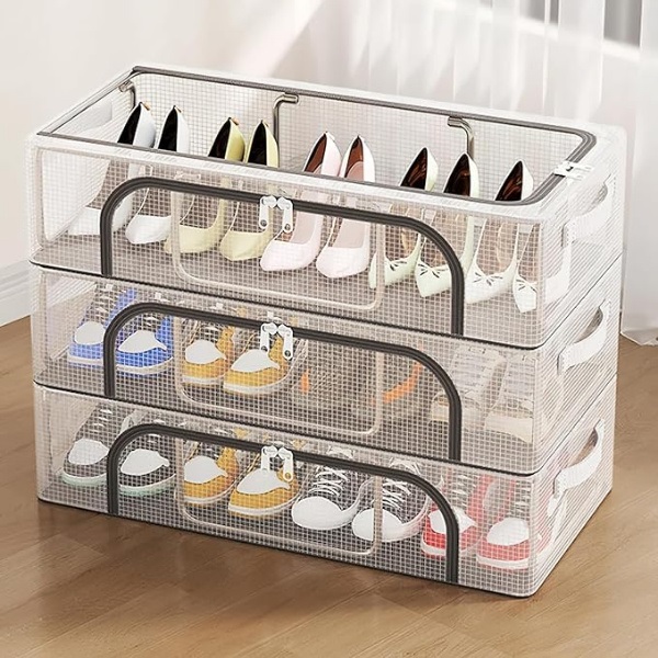 Almacenamiento de zapatos apilable transparente | DURASTOR