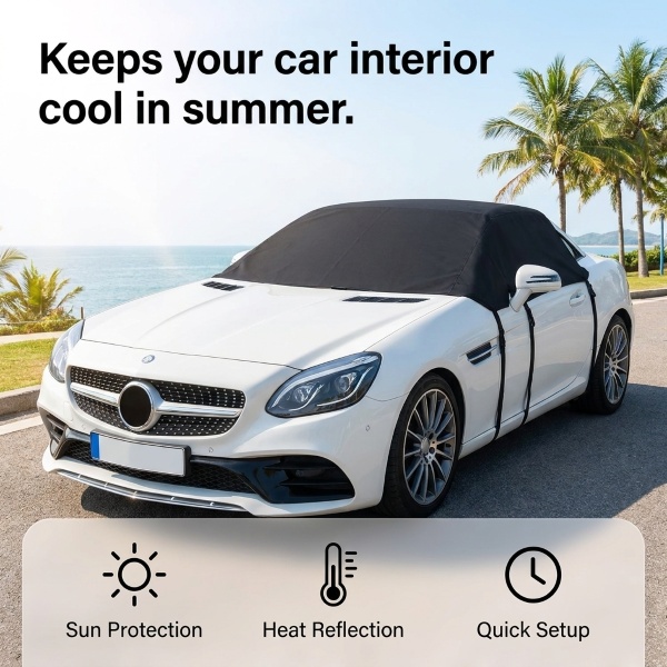 Protector solar reversible para parabrisas | CARCOVER