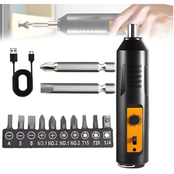 Destornillador eléctrico mini - 12 puntas, carga USB de 1 h | SCREWZI